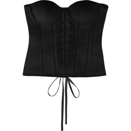 Women Faux Leather Sexy Sleeveless Corset Crop Top Lace-Up Bandage Strap Tank Top Crisscross Backless Irregular Hem Harness Vest