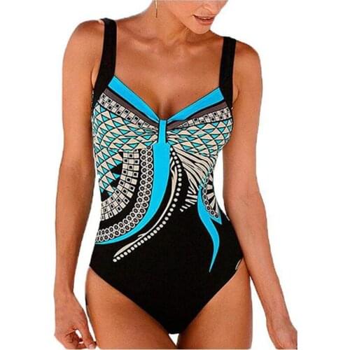 Swimwear Women 2019 One Piece Swimsuit Push Up Vintage Retro Bathing Suit Swimming Suit for Beach Wear Plus Size Monokini S-3XL