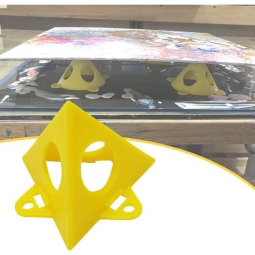 10Pcs Pyramid Stands Stable Easy to Use Yellow Practical Painter Pyramid Stand for Painting Pyramid Stands Painter Pyramid Stan