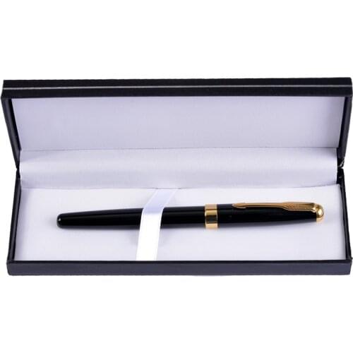 100Pcs/Lot Black Clamshell Gift Pen Box Fashion Upscale Business Office Storage Box Creative School Supplies Pencil Cases