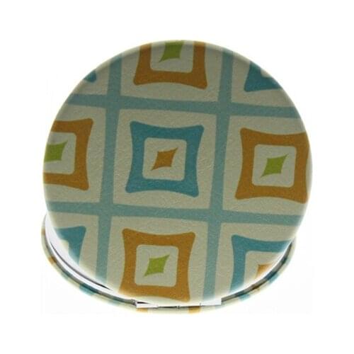 6cm Round Double Sided Stainless Steel Portable Folding Small Handheld Mirror For Women Girls Kids Children