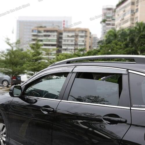 Acrylic car window rain shield door visor for honda crv 2012 2013 2014 2015 2016 cr-v 4 accessories exterior guard auto styling