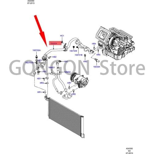 CAR air-conditioning pipe evapotranspiration air-conditioning evaporator pipe For dMo nd eoF oc us Condenser low pressure pipe