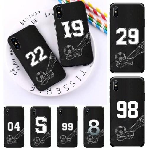 Football Lucky number And letter Phone Case for iPhone 11 12 mini pro XS MAX 8 7 6 6S Plus X 5S SE 2020 XR