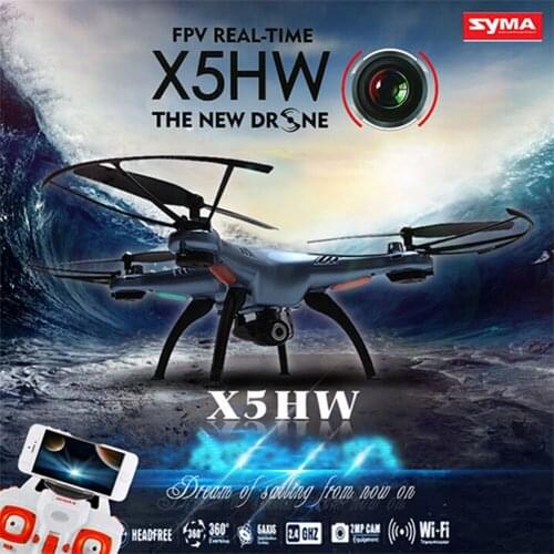 SYMA X5HW Wifi FPV Drone With 2.0MP HD Camera 360 Eversion CF Mode Hover Function RC Quadcopter