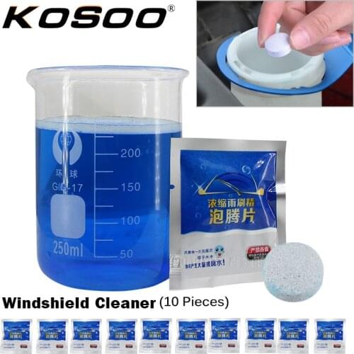 KOSOO 10Piece Cleaning The Auto Car Window Windscreen Windshield Glass Screen Fluid Solid Concentrate Wiper Washer Cleaner