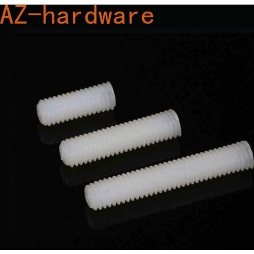 Machine screw plastic machine screw headless Slotted set nylon set screw M4 M5 M6 M8 10Pcs