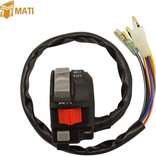 Left Handlebar Switch Control Start Engine Run Off Headlight for Yamaha ATV Timberwolf 250 YFB250 Bear Tracker 250 YFM250X