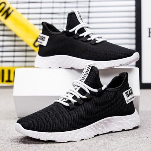 Mens vulcanized casual sports mens breathable non-slip mens 2021 mens mesh lace-up wear-resistant shoes