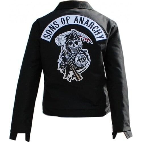 New Arrival Hot TV Sons of Anarchy Cosplay Costume Mens Zipper Jackets Warm Coat Jacket Autumn Winter Jackets Coat Punky Fashion