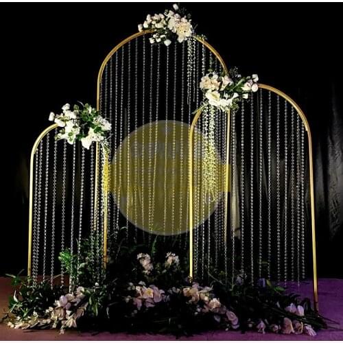 New wedding arches props n-shaped metal wrought iron rainbow road lead artificial flower stand wedding backdrop decor ornaments