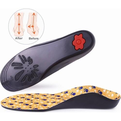 Orthopedic Insoles For Children Kids Arch Support Insoles Flat Foot Flatfoot X/O Leg Orthotic Shoe Heel Pad Inserts shoe sole