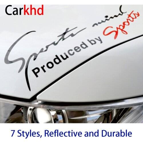 Popular 2PCS Black Creativity Sport Letter Car Stickers Reflective TRD Racing Car Auto Automobile Bonnet Sticker Car-styling