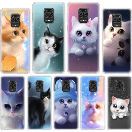 Translucent Case for Xiaomi Redmi Note 9S 9 8 8T 7 9C 9A 7A 8A 6A 6 K30 Pro Soft Tpu Matte Cute Animal Cat Phone Coque