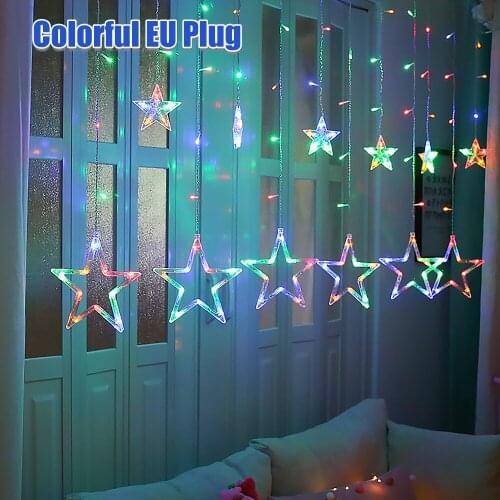 Christmas Curtain Icicle LED String Light US EU Plug Indoor Outdoor Xmas Party Garden Stage Garland Fairy Decorative Lights