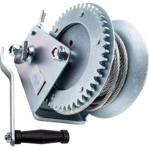 2500lbs Manual Hand Winch Capacity Heavy Duty for Car Boat 10m Cable 1360 Kg