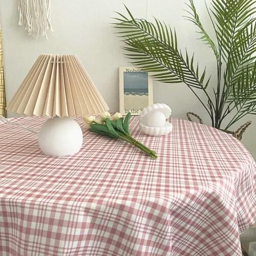 Foldable Plaid Pattern Kitchen Dining Table Cover Cleaning Protect Tablecloth Party Holiday Decoration