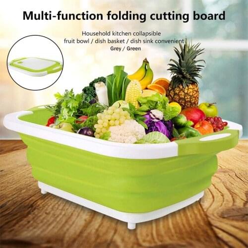 3 In 1 Folding Chopping Blocks Folding Vegetable Basket Multifunctional Portable Cutting Board For Kitchen Home Living