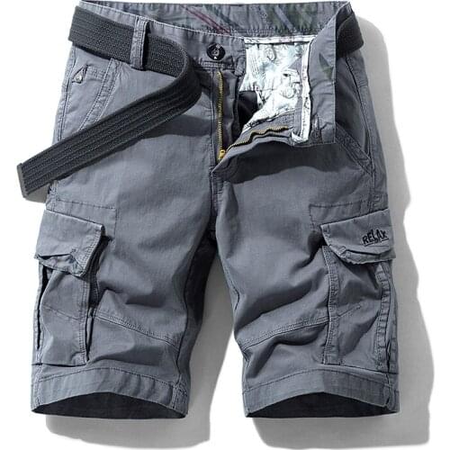 TEHEZAD New Cargo Shorts Mens Trend All-Match Casual Letter Outer Wear Five-Point Shopping Beach Summer Lightweight Shorts