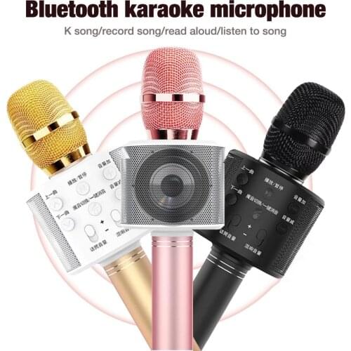 WS-858 Wireless Karaoke Microphone Portable Handheld USB Microphone Professional Karaoke Mic Bluetooth Stand Mic Studio Recordin