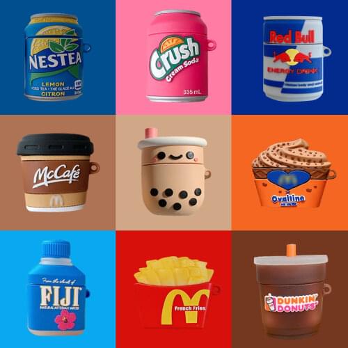 Red Energy Drink Bull 3D Earphone Cases For Airpods Pro Gen 1 2 Headphone Case Cover Wireless Headset Protection Funda Coque