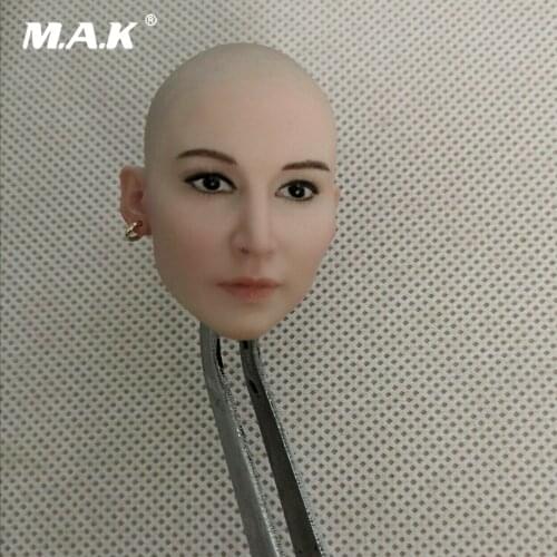 1/6 Scale Female Head Carved Moving Dolls Bald Head Sulpt Non-Mainstream Nuns Head Carvings Gigure Model Toys for 12'' Body