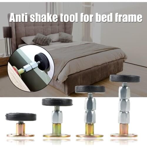 2pcs Adjustable Threaded Bed Frame Holder Anti-Shake Tool for Bed Telescopic Support for Room Wall SP99