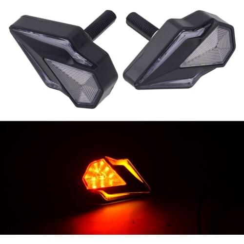 2pcs Universal Dynamic Flowing Sequential Motorcycle Flush Mount LED Turn Signal DRL Blinker Light Lamp Indicator 12V