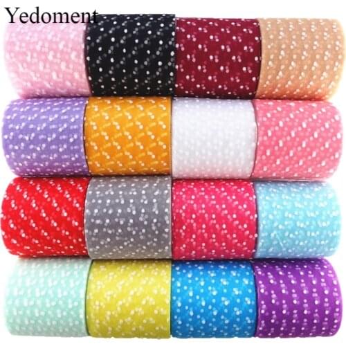 20Yards/roll 3" 7.5cm White Dot Tulle Roll Tutu Fabric Baby Shower Party Supplies DIY Hair Bows Handmade Materials