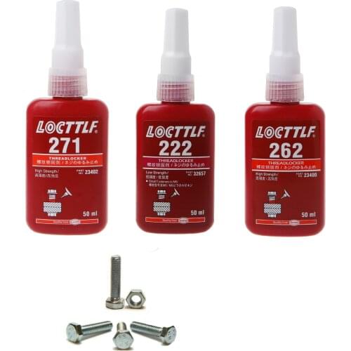 222/262/271 Thread Locker Adhesive Sealant Glue Locktite Prevent Oxidation Screw Use 50ML RC Parts