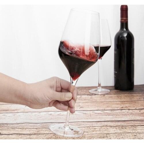 550Ml Red Wine Glass Cup Creative Lead-Free Crystal Glass Goblet Family Bar Chateau Wine Tasting Cup Cold Cutting Technology