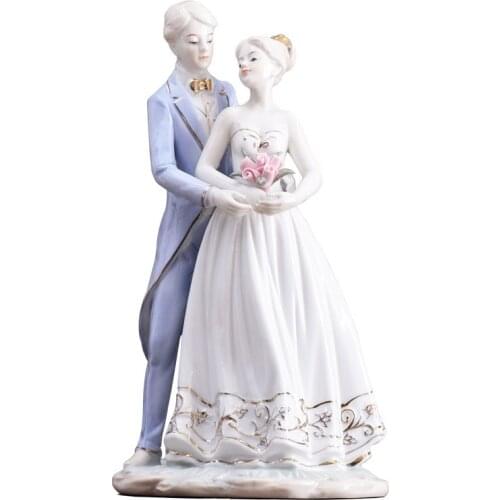 European Style female ornament room home decoration handicraft ceramics lovers creative wedding gifts