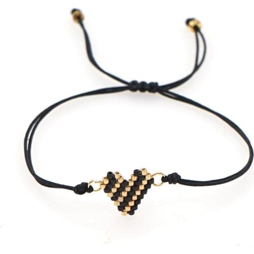 Go2Boho Miyuki Simple Bracelet for Friends Heart Bracelets for Girl Jewellery Women Boho Jewelry Childs Kids Gift Pulseras