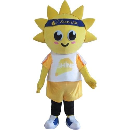 Custom Sunflower Mascot Costume Adult Size Costume With A Mini Fan Inside Head For Commercial Advertising Carnival Party Dress