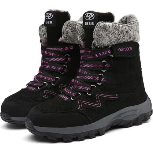 Lovers shoes 2021 winter mid-tube snow boots plus velvet thick cotton boots large size high-top cotton shoes mens shoes Martin