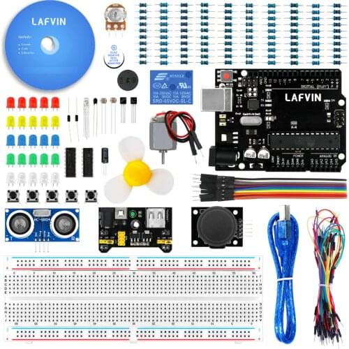 LAFVIN 10set/lot Basic Starter Kit for Arduino for UNO with Tutorial