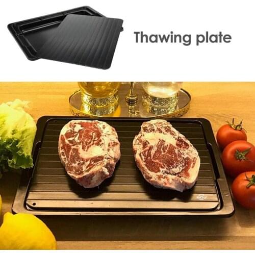 2pcs/Set Fast Defrosting Tray Thaw Frozen Food Meat Fruit Quick Defrosting Plate Board Defrost Kitchen Gadget Tool In Stock