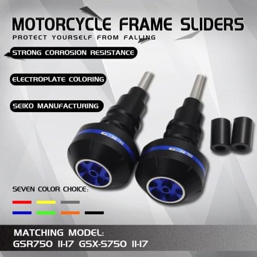 Motorcycle CNC Aluminum Falling Protection Frame Sliders Crash Protector For GSR750 GSX-S 750 GSR 750 2011-2017