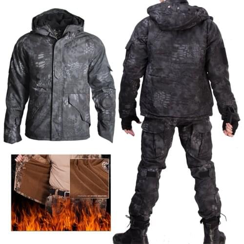 Mens Waterproof Military Tactical Jacket Men Warm Windbreaker Airsoft Windproof Jacket Camouflage Hooded Coat US Army chaqueta