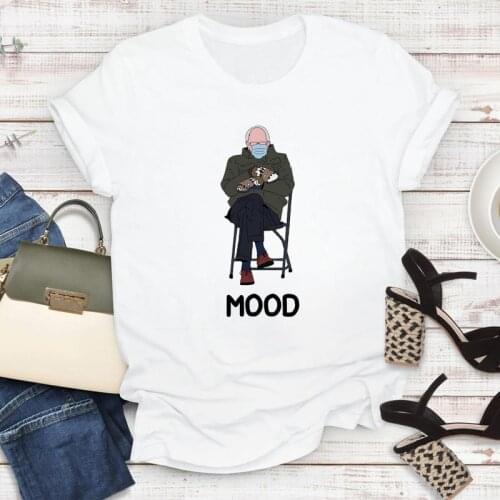 Mood Colored Print T-shirt Funny Unisex Short Sleeve Graphic Election Tshirt Casual Women Tumblr Hipster Top Tee