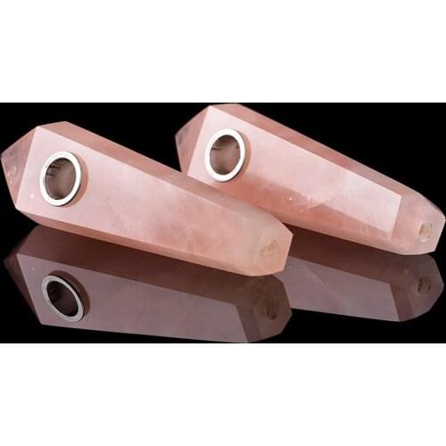 1 Natural Pink Quartz Crystal Smoking Pipes Dab Rig Banger Smoking Accessories Pipes for Smoking Weed Quartz Banger