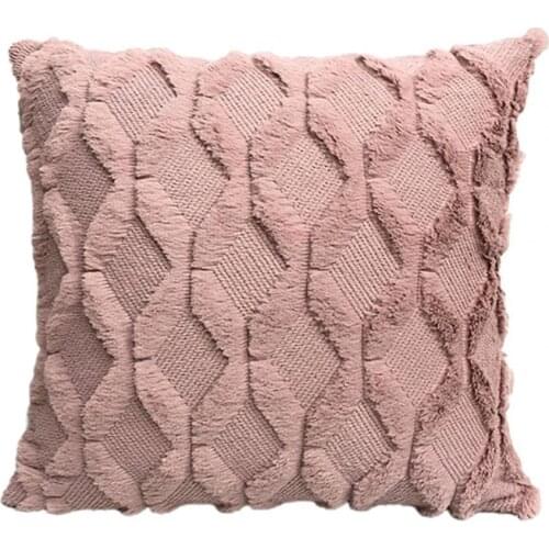 Pillow Throw Cover Invisible Zipper Fluffy PV Flannelette Throw Pillow Cover for Bedroom Cushion Covers Home Textile