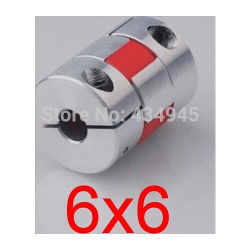 New 6x6 6mm 6mm aluminium flexible shaft Jaw spider Plum Coupling servo motor rolling ball screw coupler CNC Encoders D25 L30