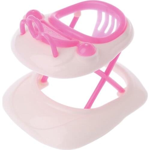 New Pink Plastic Walker for barbie Doll House Dollhouse Miniature Accessories Dropship