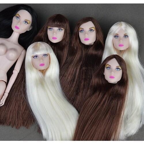 Original Doll Head / Doll Accessories DIY Cosplay White Skin For 1/6 Barbie Toy Queen XINYI Lisa Doll Toys for Girls Gift