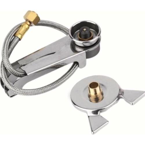 Outdoor 1PC Picnic Camping Stove Split Converter Connector Gas Tank Adapter InCldue Box Hot Sale Well Sell Accessories