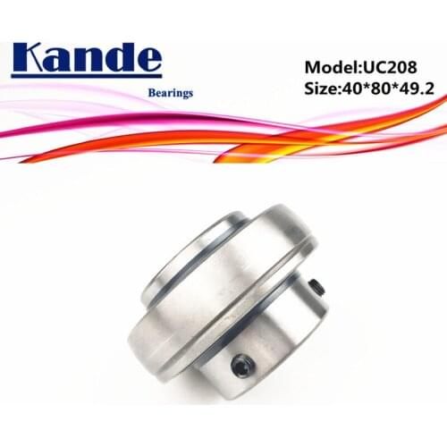 Kande Bearings 1pc UC 208 ID: 40mm UC208-24 ID: 1-1/2" in UC208 UC 208-24 in pillow block bearing