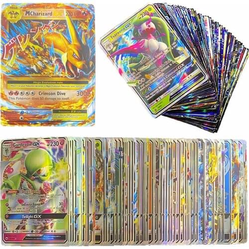 60pcs Pokemon Shining English Version Cards Box Playing Game Display Booster Pokémon EX MEGA VMAX Carte Battle Trading Kids Toys