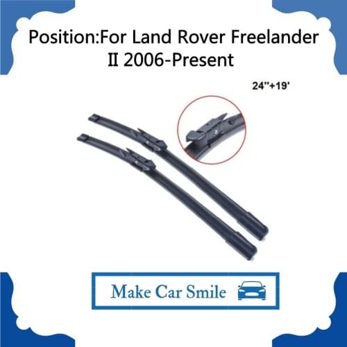 For Land Rover Freelander II 2006-Present 24''+19'' Wipers Blade Accessories For Auto Rubber Windshield Wiper