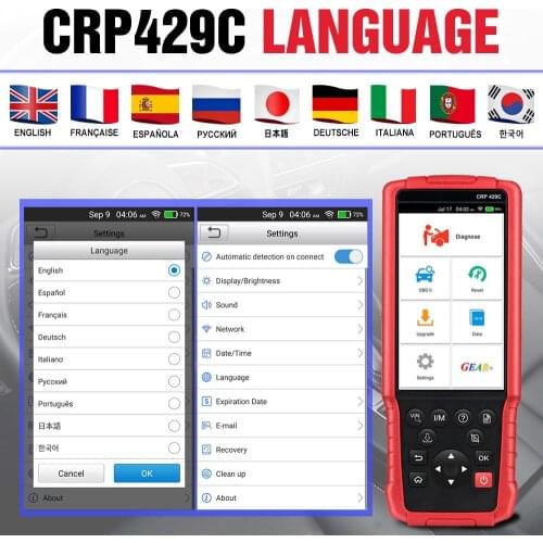 LAUNCH X431 CRP429C OBD2 Code Reader for Engine/ABS/Airbag/AT +11 Service CRP 429C Auto diagnostic tool Multi-language pk CRP123